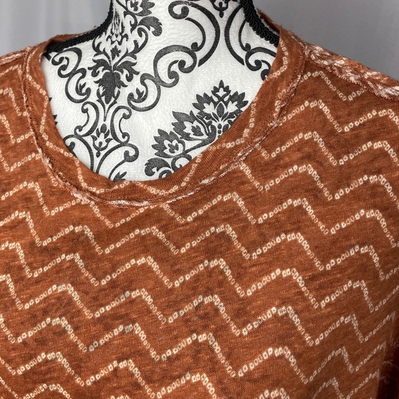 NWT Small Free People Bali Backpacker Tee Rust Combo - Picture 3 of 12